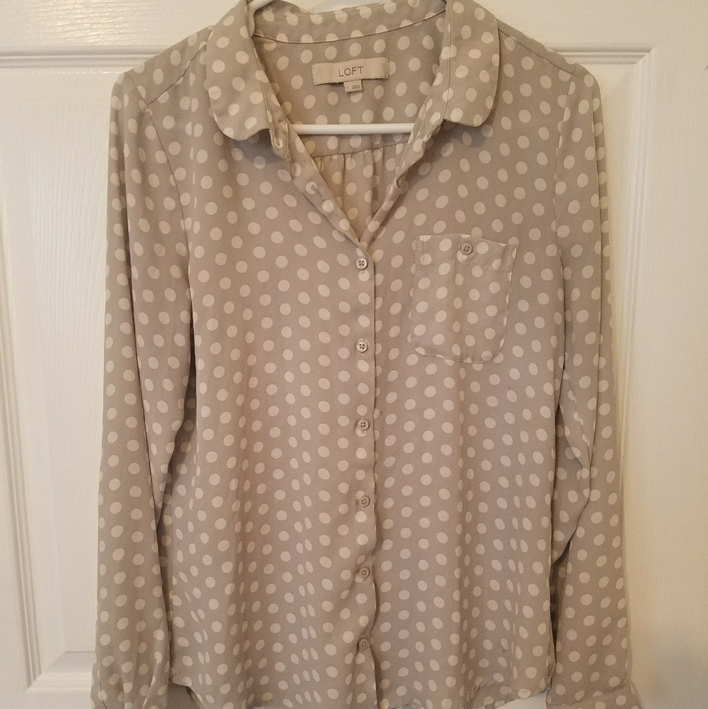 LOFT polka dot blouse